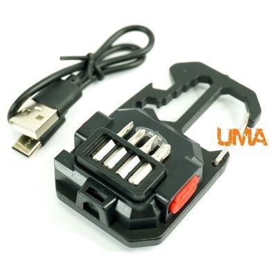Ліхтар-брелок акумуляторний світлодіодний з карабіном MINI COB  LED USB Type - C (W5138)