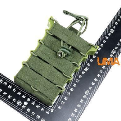 Подсумок под магазин АК с пластиковыми боками на резинке Cordura 1000 den. цвета олива