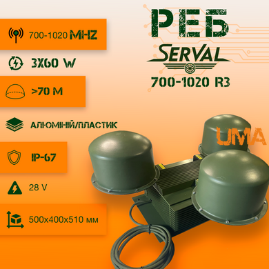 РЕБ Serval 700-1020 R3 Купольний комплекс створення завад