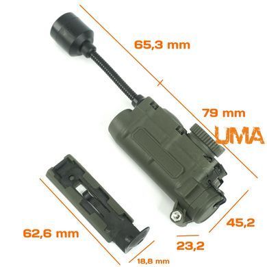 Ліхтар універсальний на шолом Sidewinder MPLS LT-11 5 LED + IFF -маячок, олива