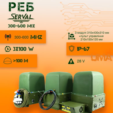 РЕБ Serval 300-600 MIX Купольний комплекс створення завад