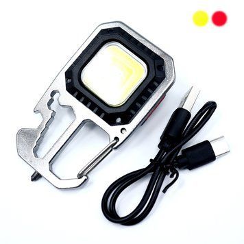 Фонарь-брелок светодиодный аккумуляторный с карабином MINI COB LED USB Type - C (W1538)