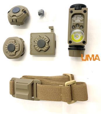 Ліхтар тактичний WADSN STREAMLIGHT SIDEWINDER COMPACT II на шолом, каску 4 LED койот
