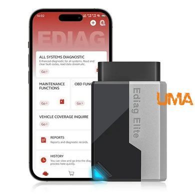 Автосканер Kingbolen Ediag Elite (Android/IOS) Мультимарочный, бесплатное обновление, 15 спецфункций