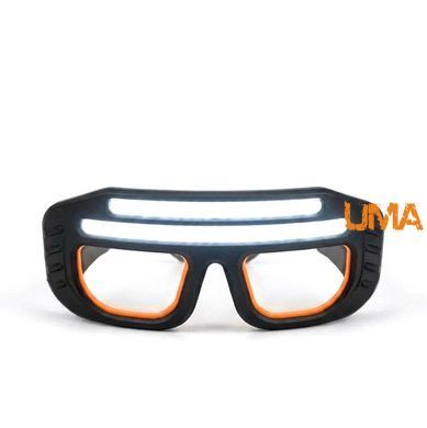 Очки-фонарь налобный с двумя COB LED, зарядка Type-C, встроенный аккумулятор 900 мАч