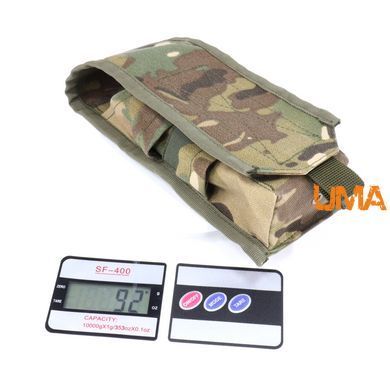 Подсумок с клапаном UMA под два магазина АК, cordura 1000 den цвета мультикам