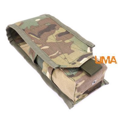 Подсумок с клапаном UMA под два магазина АК, cordura 1000 den цвета мультикам