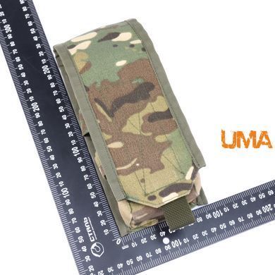 Подсумок с клапаном UMA под два магазина АК, cordura 1000 den цвета мультикам