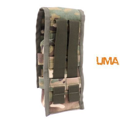 Подсумок с клапаном UMA под два магазина АК, cordura 1000 den цвета мультикам