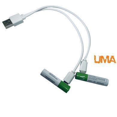 Акумуляторна батарея DAWEIKALA AAA 3000 мАг 1,5V (2шт) із вбудованим портом Type-C та зарядним кабелем USB Type-C у комплекті