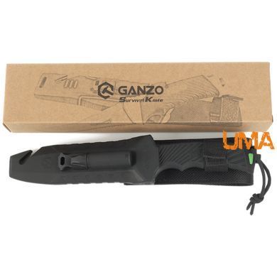 Нож Ganzo G8012V2-BK черный (G8012V2-BK) с паракордом