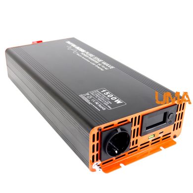 Інвертор чистий синус Datou Boss PSW1500 DC-AC (12V/220V 1500W) з клемами в подарунок