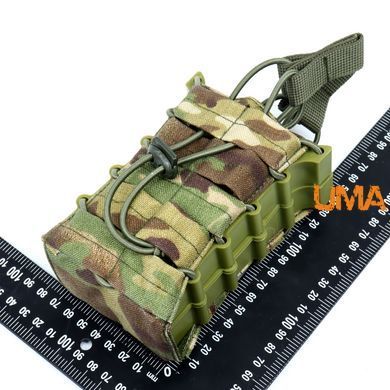 Підсумок під два магазини АК з пластиковими боками на резинці Cordura 1000 den кольору мультикам