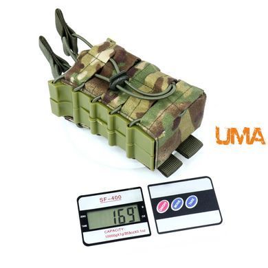 Підсумок під два магазини АК з пластиковими боками на резинці Cordura 1000 den кольору мультикам
