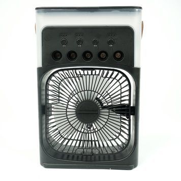 Настільний USB вентилятор-зволожувач Air Cooler Fan 4в1 з підсвічуванням та формою для льоду