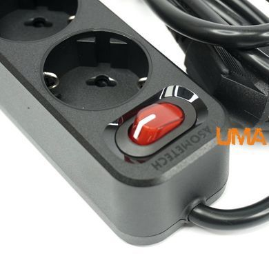 Мережевий фільтр - подовжувач ASOMETECH 4000W Power Strip з портами USB 7в1