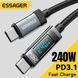 Кабель Essager USB Type C - Type C 240 W PD (48V/5A) 2м