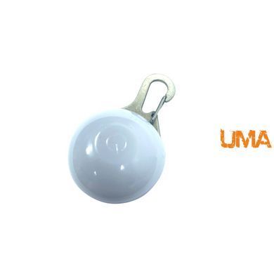 Светодиодный LED-фонарик брелок для собак и кошек на ошейник брелок фонарик маячок для сумок, рюкзаков белый