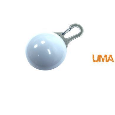 Светодиодный LED-фонарик брелок для собак и кошек на ошейник брелок фонарик маячок для сумок, рюкзаков белый