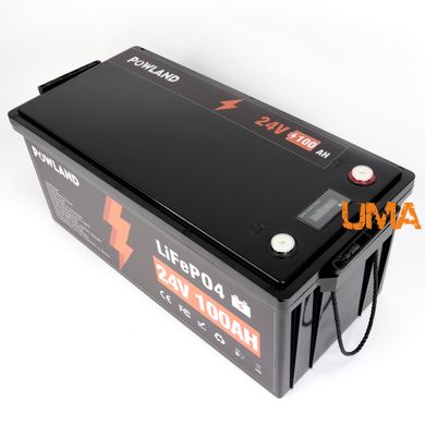 Акумулятор Powland LiFePO4 IBattery -PL-24V-100Ah BMS з дисплеєм