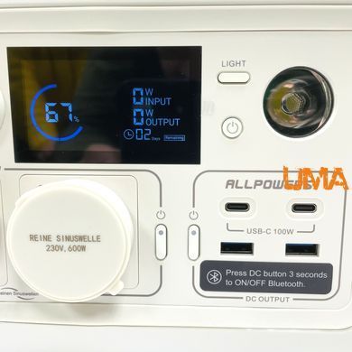 Портативная зарядная станция ALLPOWERS R600 600W 299Wh